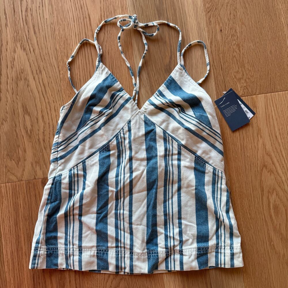 Universal Thread Striped Denim Tank Top XS